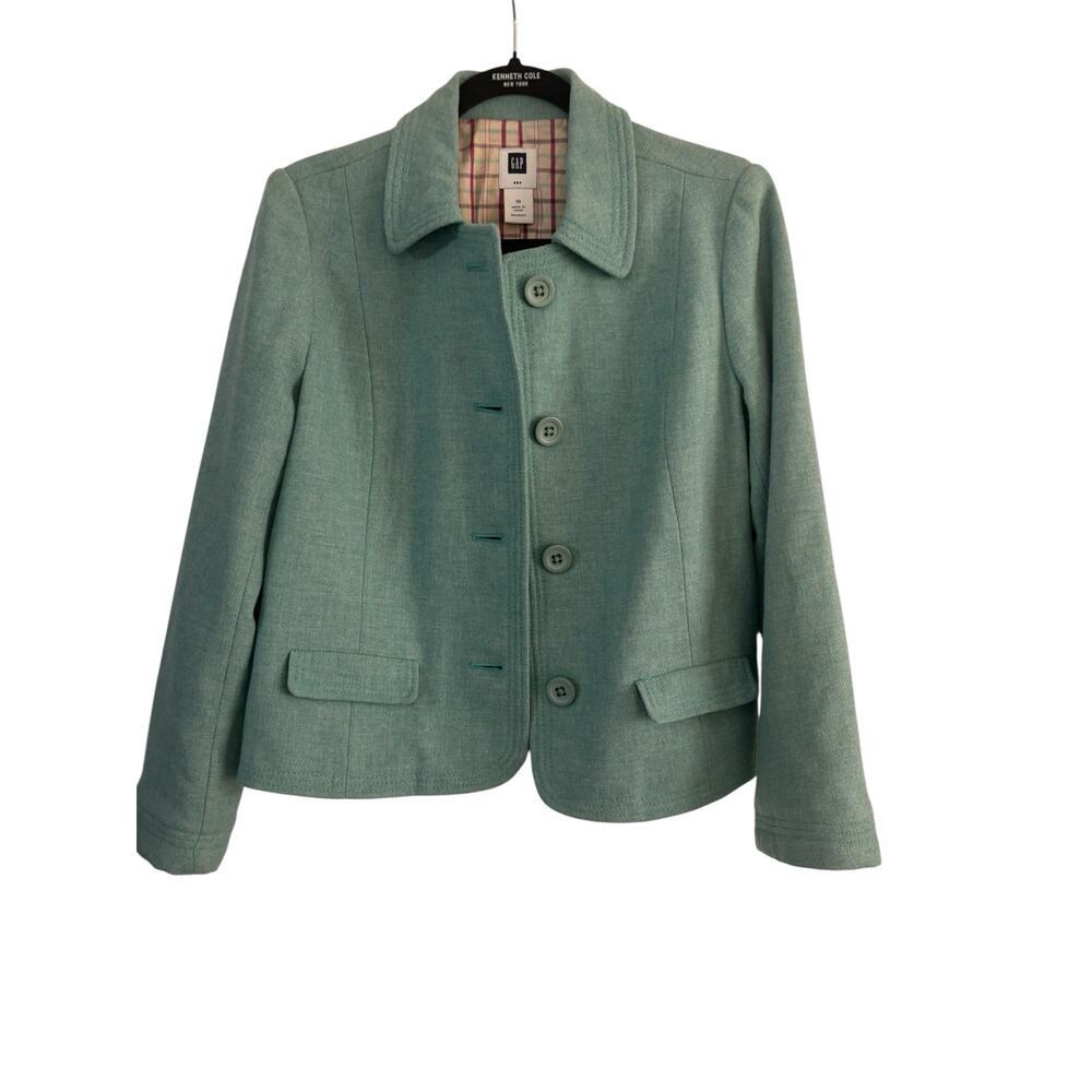 Gap Wool Blazer Green Size 10 | Vintage Y2K Workwear Cottagecore Academia